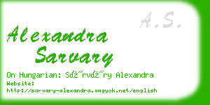 alexandra sarvary business card